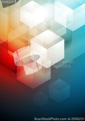 Image of Red and blue technology art design