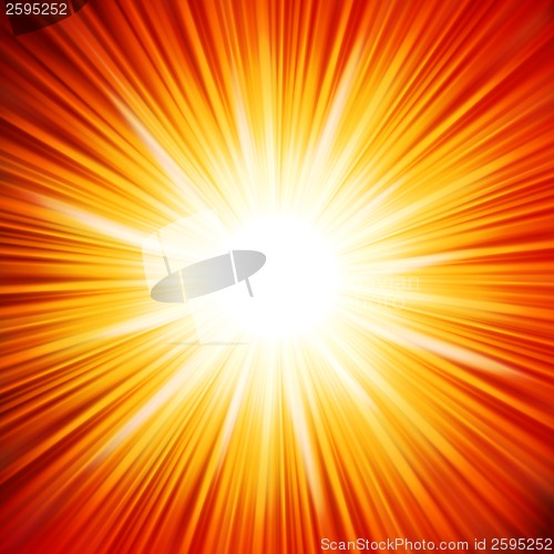 Image of Star burst red and yellow fire. EPS 10