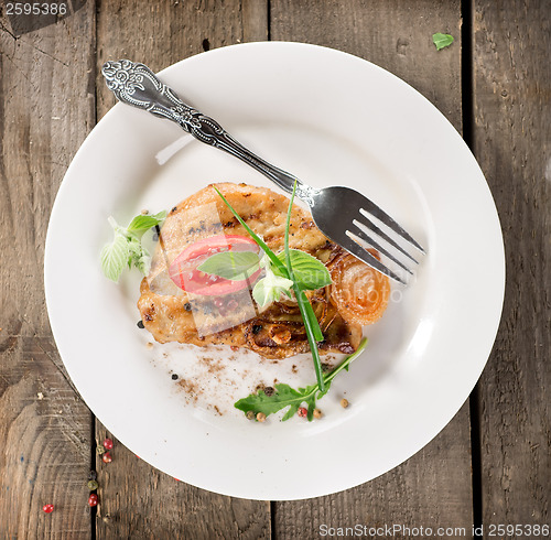 Image of Fried meat on a plate