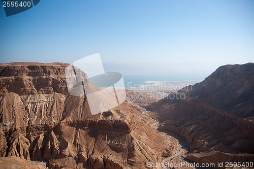 Image of Mountains in stone desert nead Dead Sea