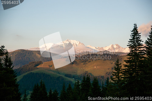 Image of Evening in Alps mountains