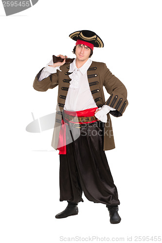 Image of Man posing in pirate costume