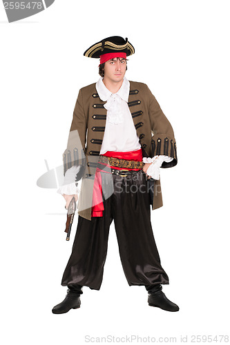 Image of Man wearing pirate costume
