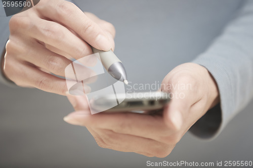 Image of Smartphone and stylus
