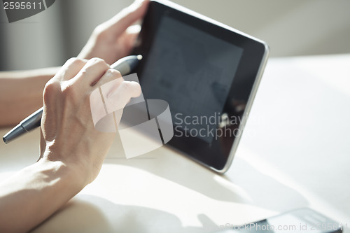 Image of Architect with digital tablet