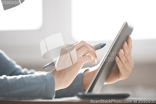 Image of Digital tablet and stylus