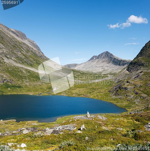 Image of Lake on the top of mountains, Norway