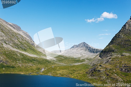 Image of Lake on the top of mountains, Norway