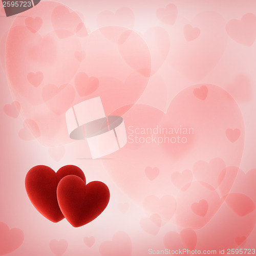 Image of valentine's day background with red hearts