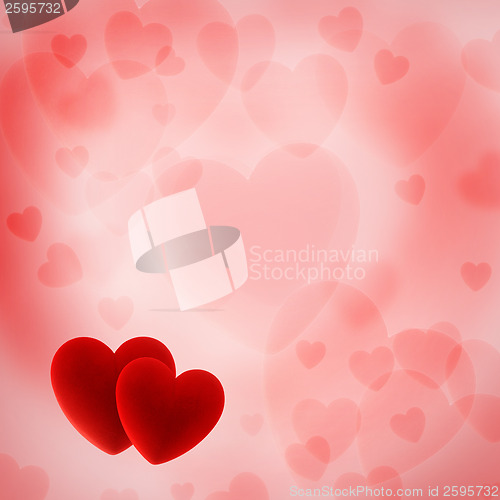 Image of valentine's day background with red hearts