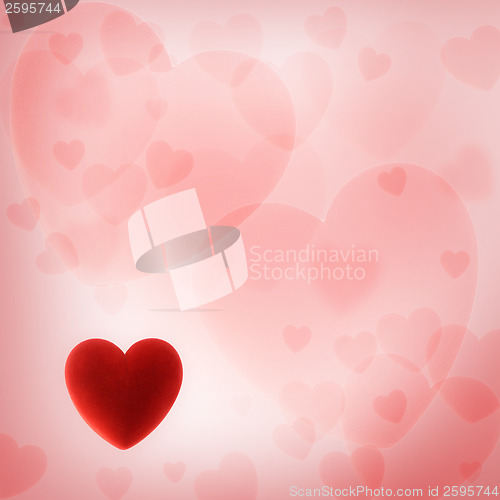 Image of valentine's day background with red heart