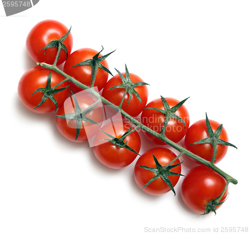 Image of cherry tomatoes isolated on white