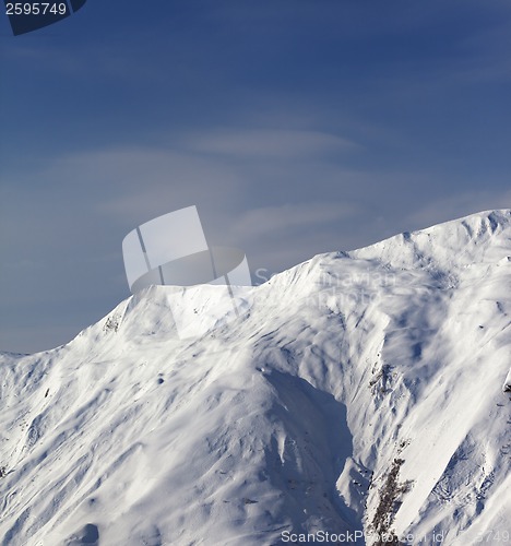 Image of Ski slope, off-piste with trace from avalanche
