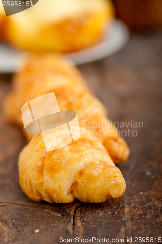 Image of fresh croissant french brioche 