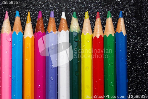 Image of Wet crayons