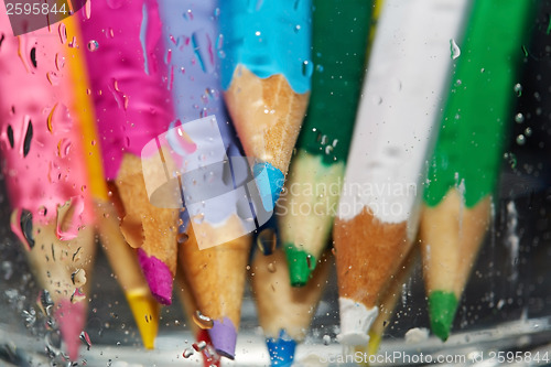 Image of Wet color pencils