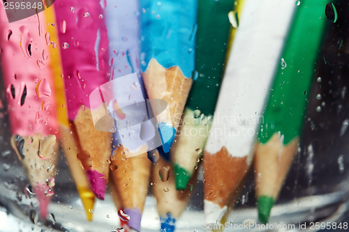 Image of Wet color pencils