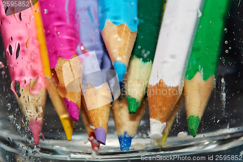 Image of Wet color pencils