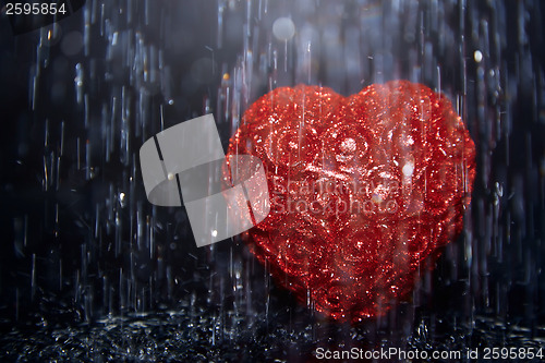 Image of Heart in rain