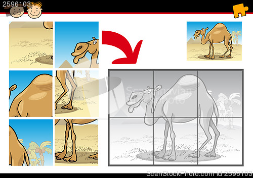 Image of cartoon camel jigsaw puzzle game