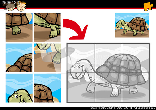 Image of cartoon turtle jigsaw puzzle game
