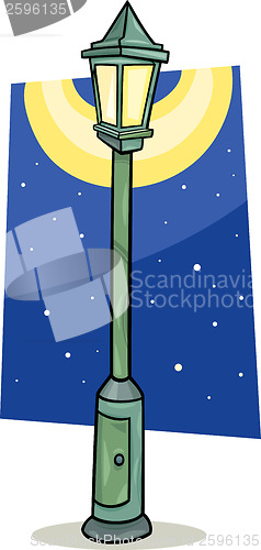 Image of streetlight lantern cartoon illustration