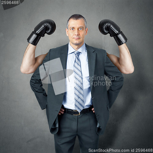 Image of business man protection