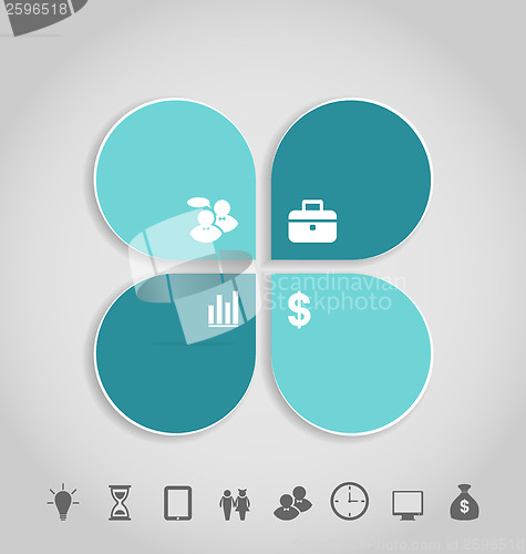 Image of Infographic design template paper tags