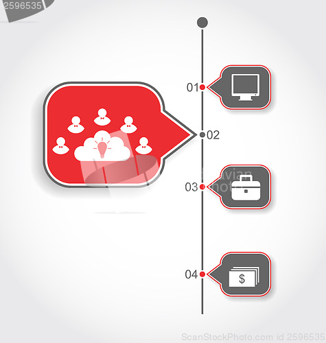 Image of Minimal infographics design, can be used for success business