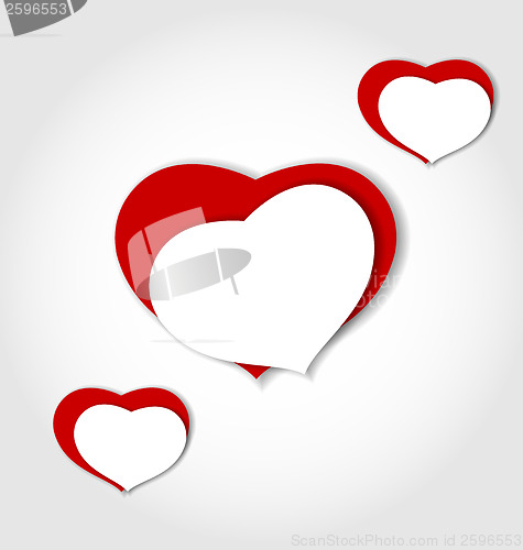 Image of Hearts from paper Valentines day car
