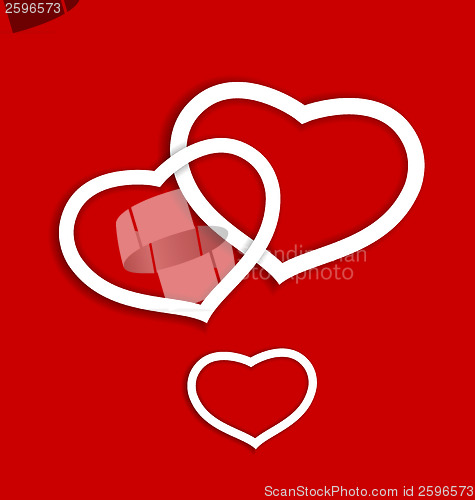 Image of Paper hearts for Valentines day card