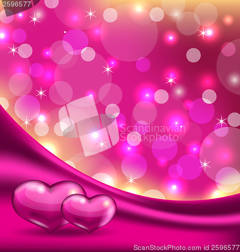 Image of Valentine's background with beautiful hearts