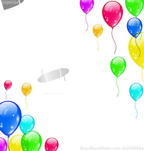 Image of Set colourful flying balloons for your party