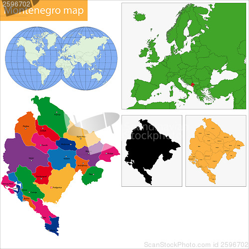 Image of Montenegro map
