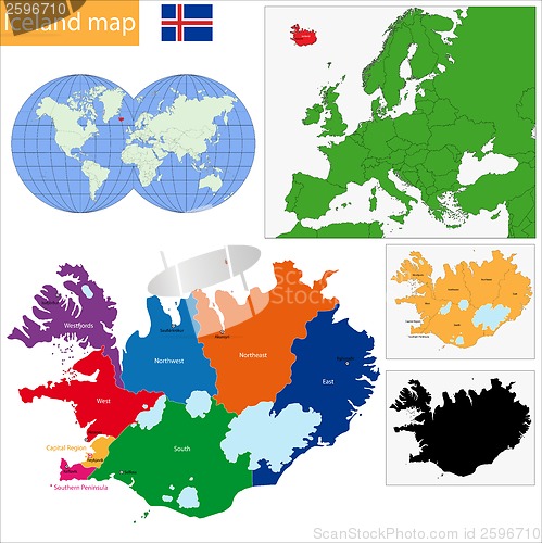 Image of Iceland map