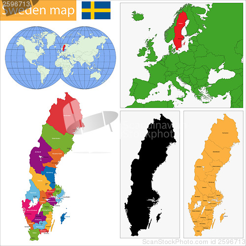 Image of Sweden map