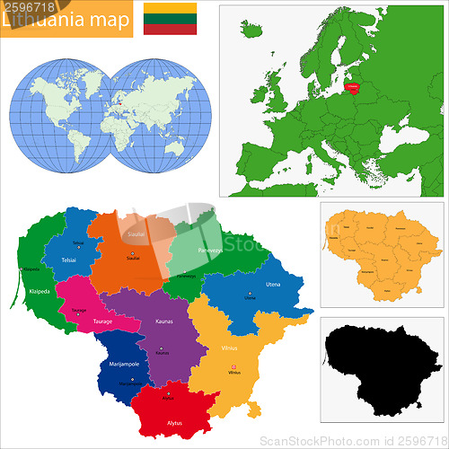 Image of Lithuania map