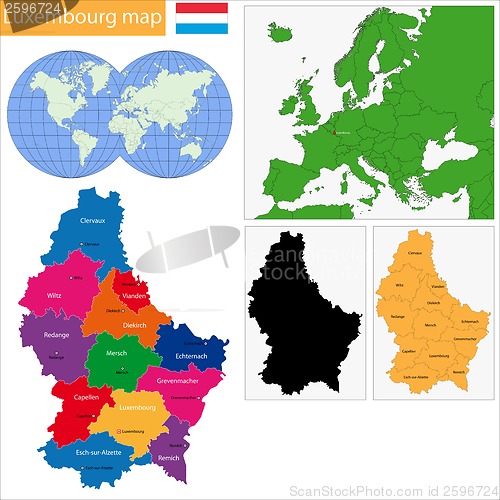 Image of Luxembourg map