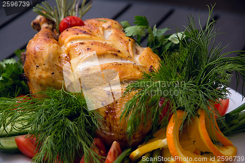 Image of Grilled chicken on the plate