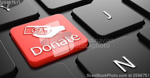 Image of Donate on Red Keyboard Button.