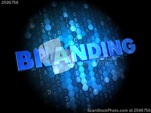 Image of Branding on Dark Digital Background.