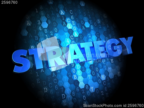 Image of Strategy on Dark Digital Background.