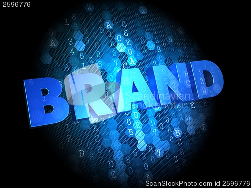 Image of Brand on Dark Digital Background.