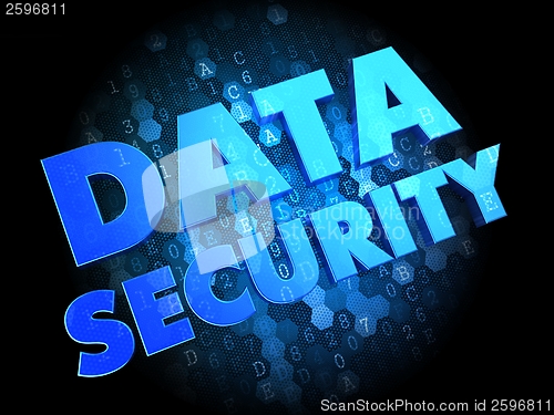 Image of Data Security on Dark Digital Background.