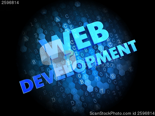 Image of Web Development on Dark Digital Background.