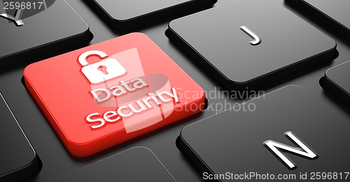 Image of Data Security on Red Keyboard Button.