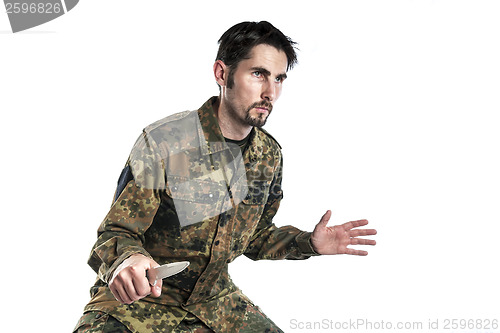 Image of Self defense instructor with knife