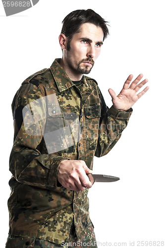 Image of Self defense instructor with knife