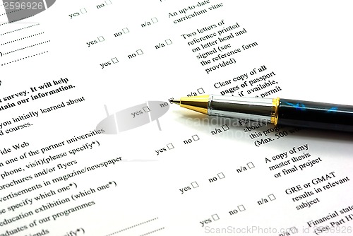 Image of Completing application form