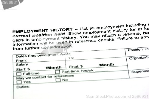 Image of Employment history